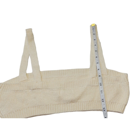 Danielle Bernstein Knit Bra Size L Ivory - Picture 4 of 6